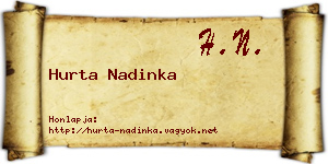 Hurta Nadinka névjegykártya